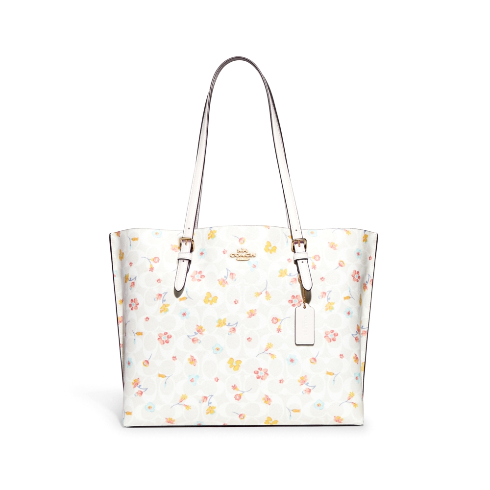 กระเป๋าสะพาย COACH C8612 MOLLIE TOTE IN SIGNATURE CANVAS WITH MYSTICAL FLORAL PRINT (IMCAH)