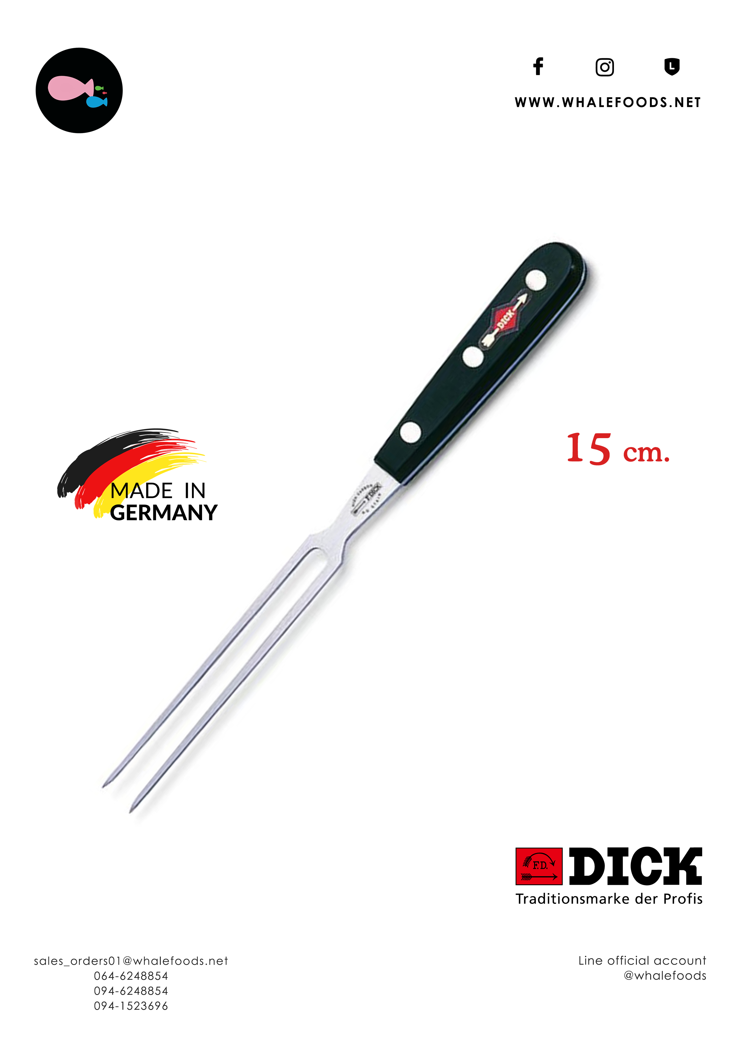 F. DICK GABELN FORKS FOURCHETTES SIZE : 15CM