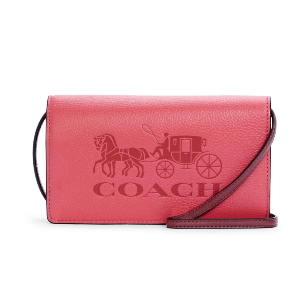 COACH C4209 ANNA FOLDOVER CROSSBODY CLUTCH WITH HORSE AND CARRIAGE (IMSQO) [C4209IMSQO]