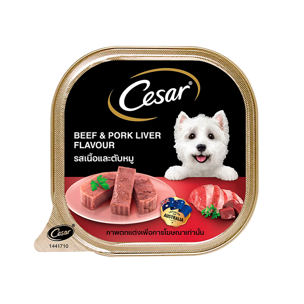 Cesar รสเนื้อและตับหมู 100 g.