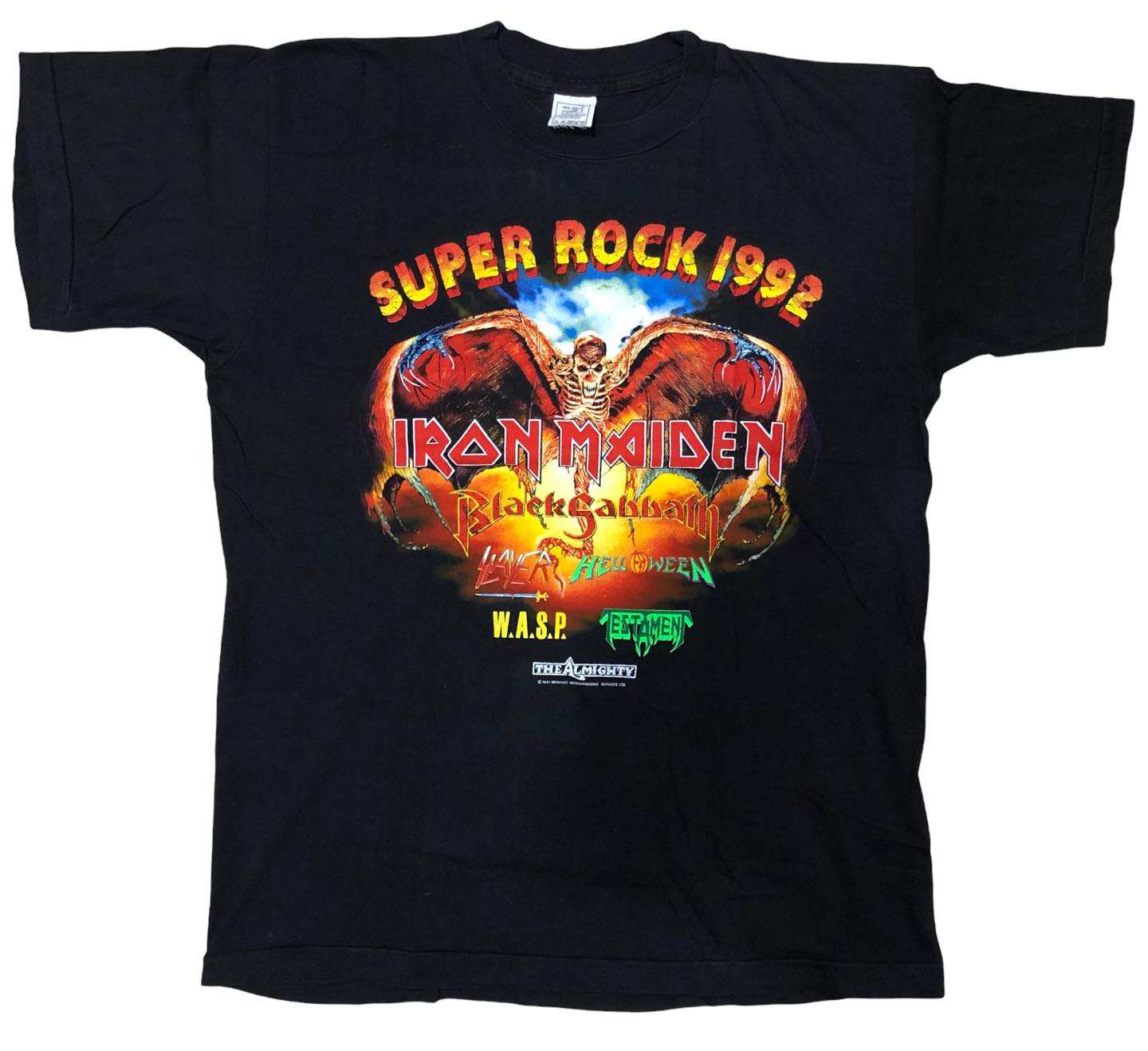 เสื้อวง Iron Maiden Super Rock Tour ปี 1992 Size L ลิขสิทธิ์แท้ 100%
