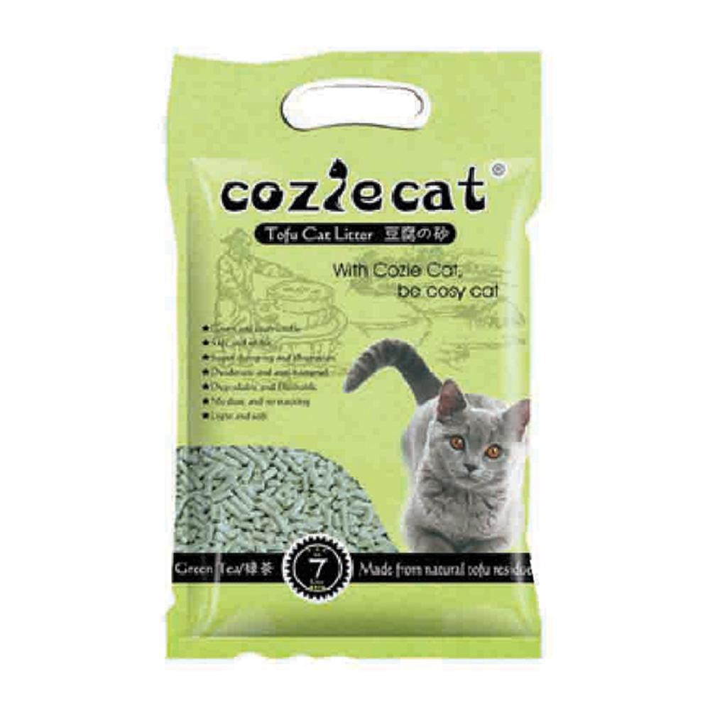 Cozie Cat Green Tea ทรายเต้าหู้ กลิ่นชาเขียว 7 ลิตร