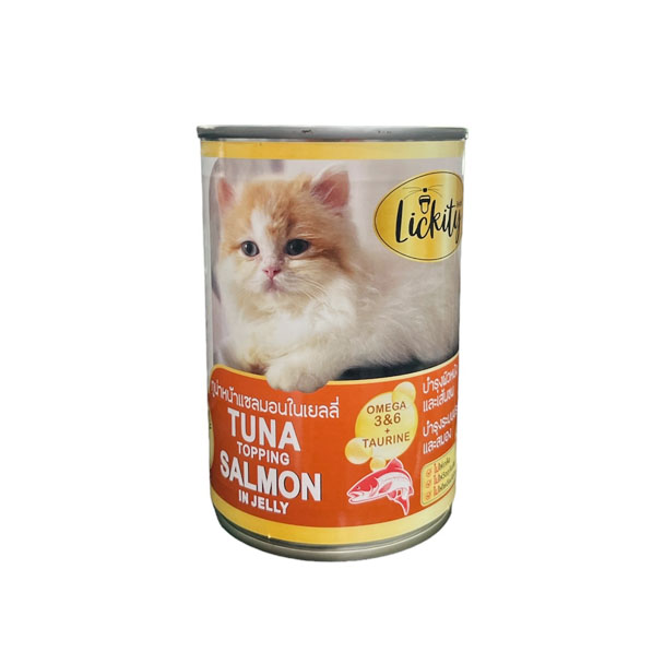 Lickity MOP-3651 ทูน่าหน้าแซลม่อนในเยลลี่ 400g.