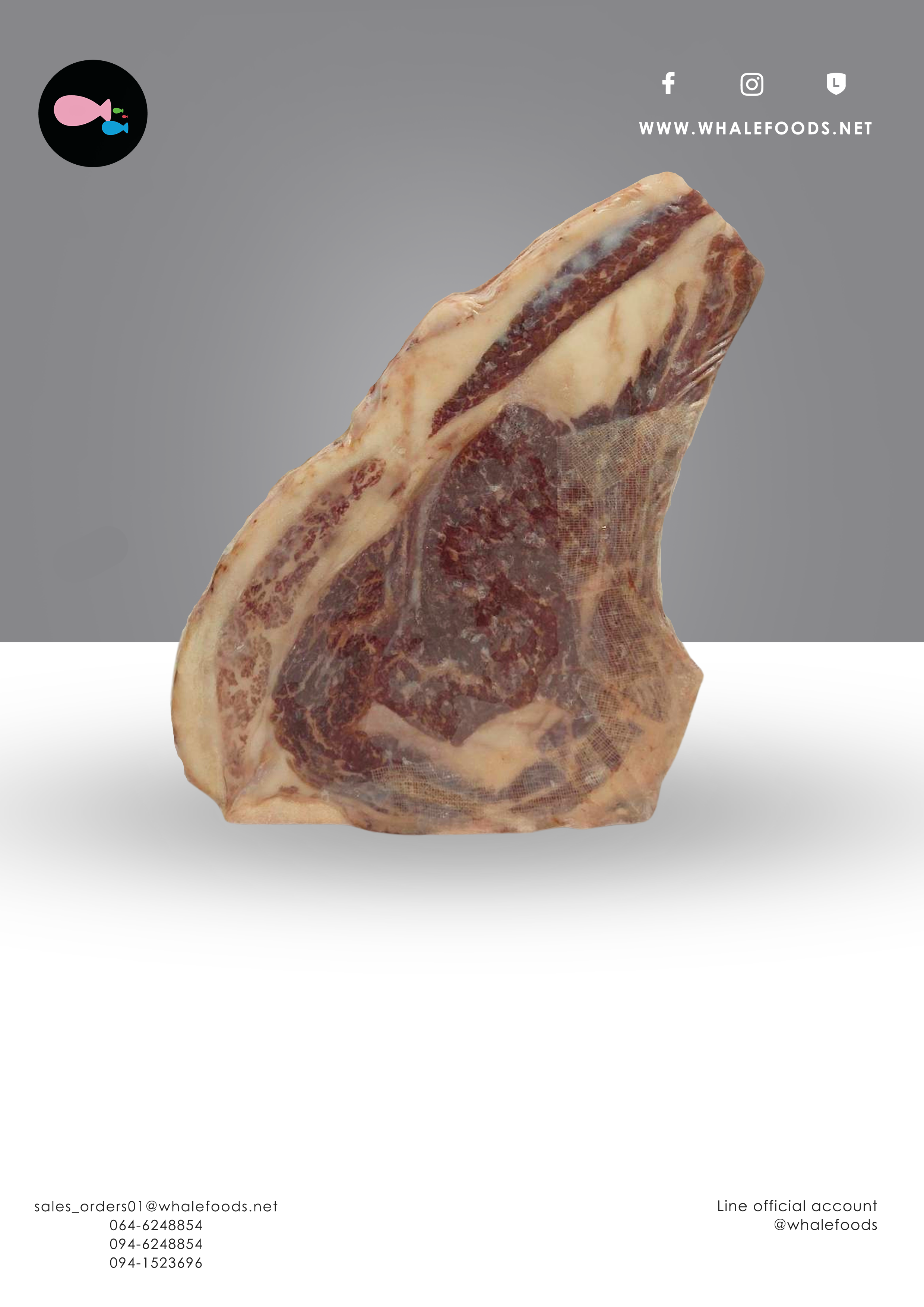 Beef Dry Aged Chuleton Steak With Bone Premium Cap On 1KG.+/-