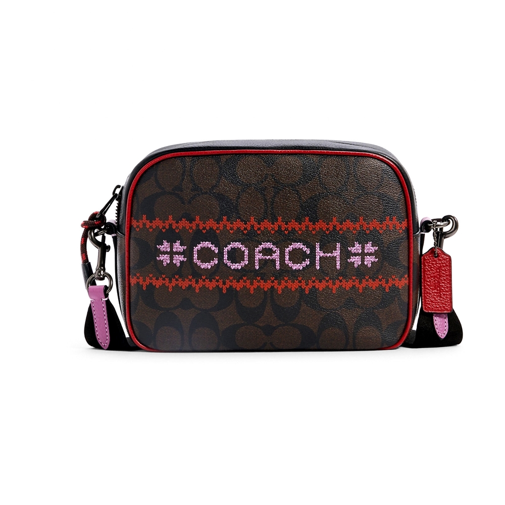 COACH C1541 DEMPSEY CAMERA BAG IN SIGNATURE CANVAS WITH FAIR ISLE GRAPHIC (QBS64) [C1541QBS64]