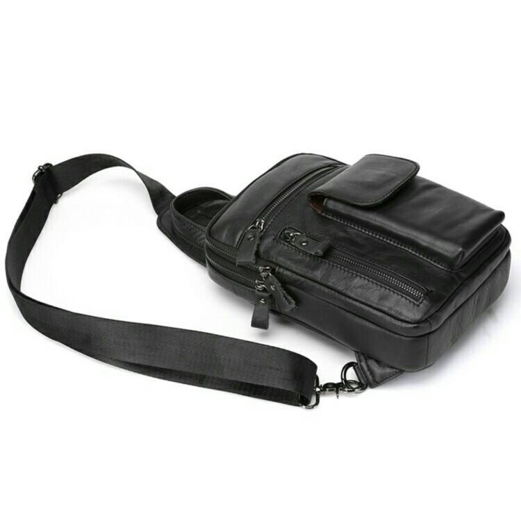 For You Leather LB41 กระเป๋าคาดอก กระเป๋าสะพายพาดลำตัว กระเป๋าสะพายไหล่ หนังแท้ ช่องเยอะ LB41