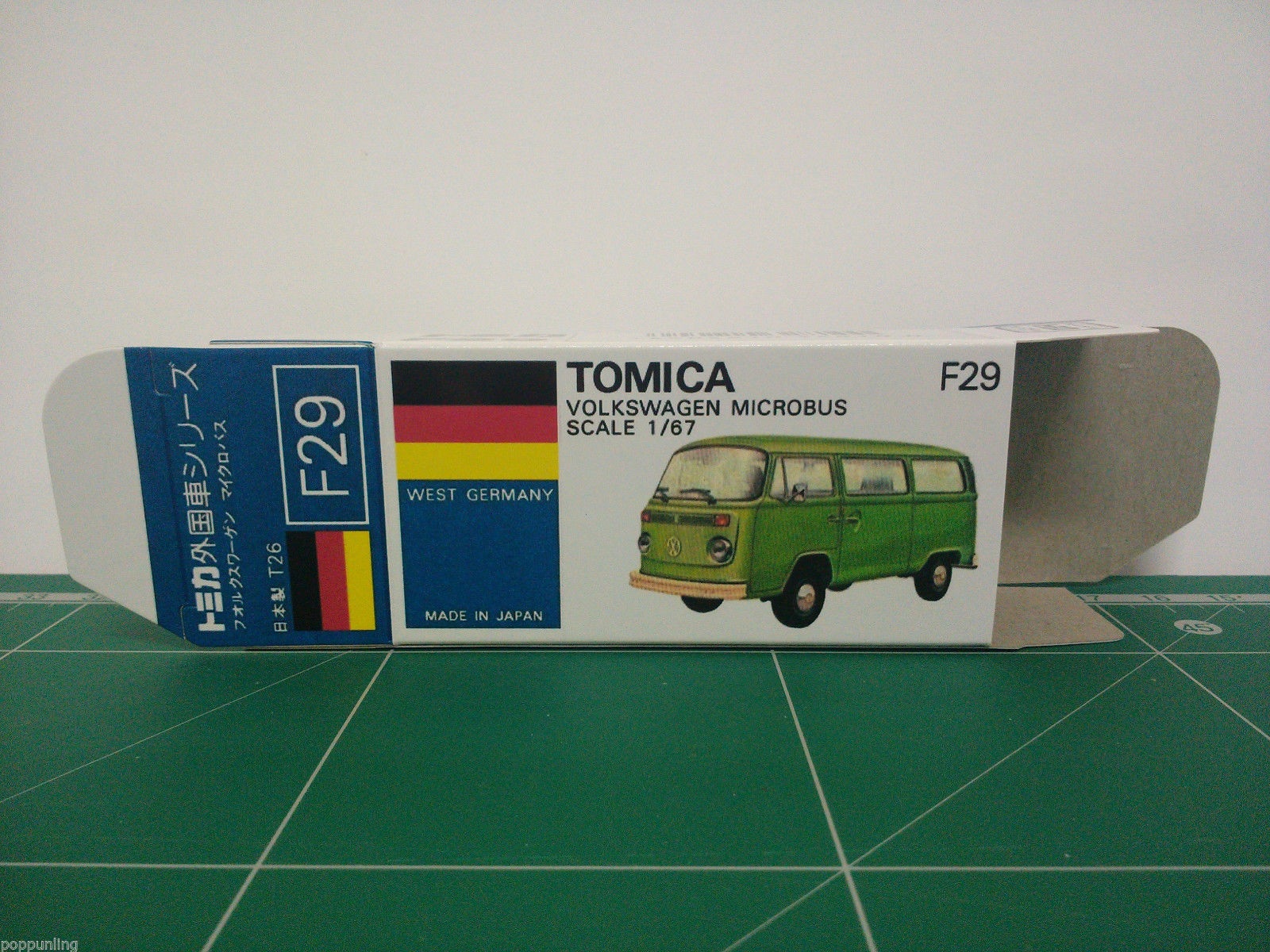 กล่องพิมพ์ Reproduction Box สำหรับ Tomica Blue Box No.F29 Volkswagen Microbus (กล่องเปล่า, ไม่มีรถ)