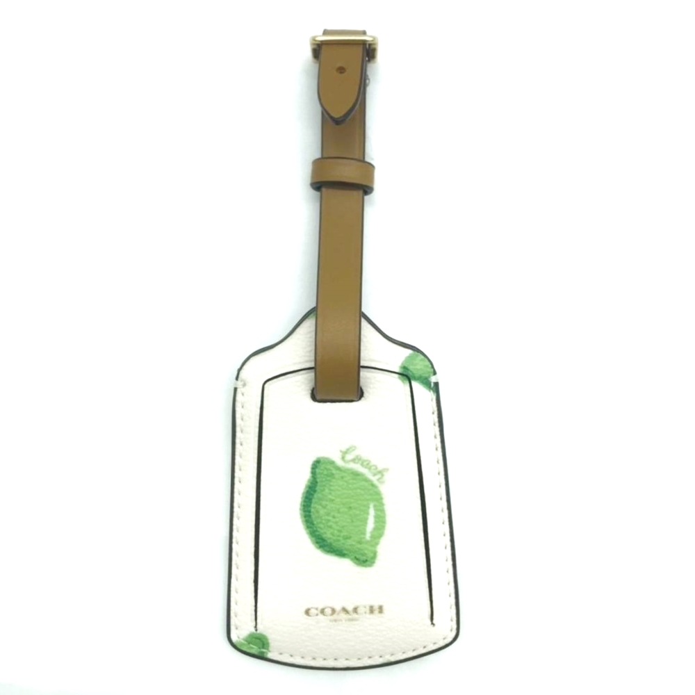 COACH 3340 LUGGAGE TAG WITH LIME PRINT (IMQZU) [3340IMQZU]