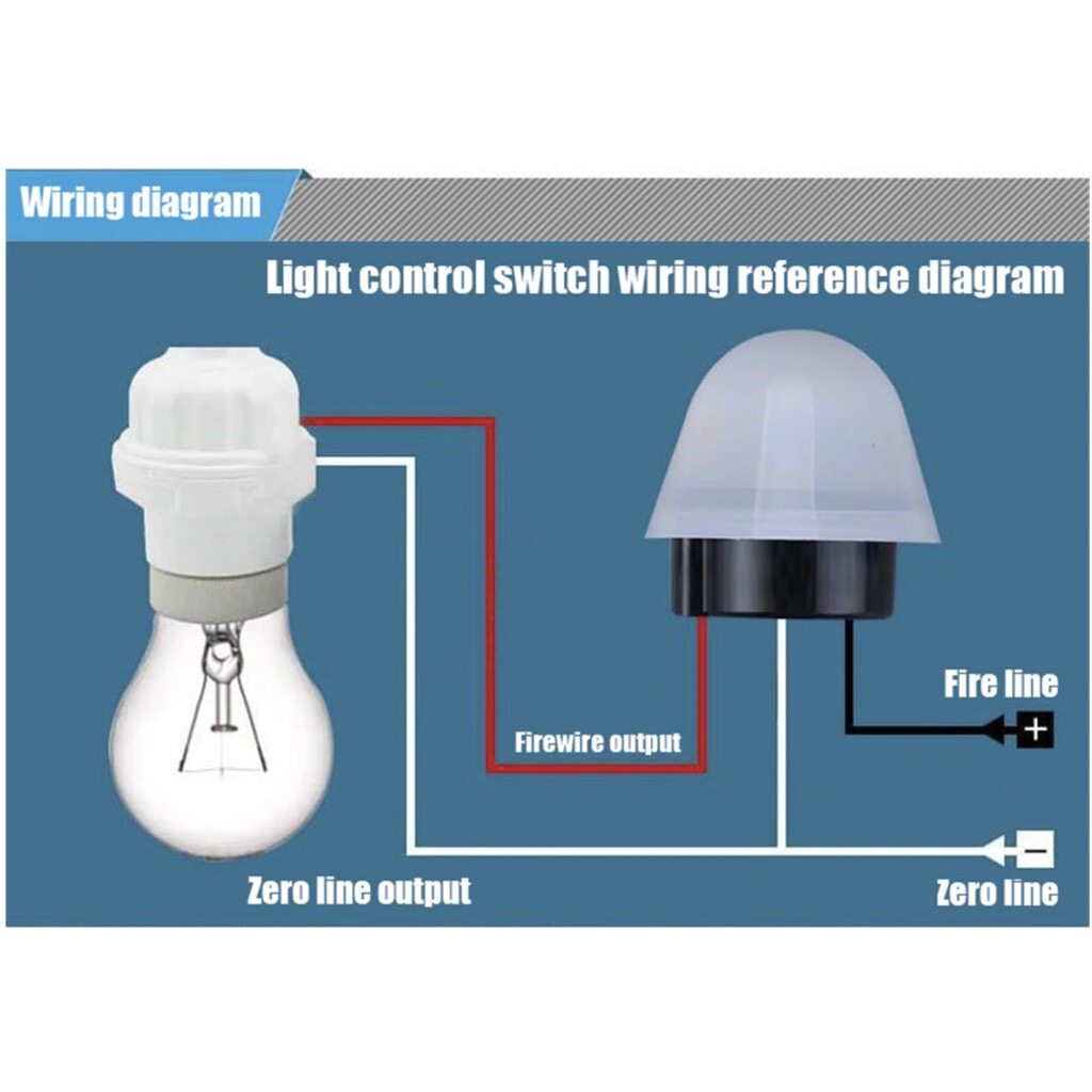 สวิตช์แสง สวิตซ์แสงแดด เปิด ปิดไฟ อัตโนมัติ 10A โฟโต้สวิตซ์ Street Light Switch Sensor Waterproof