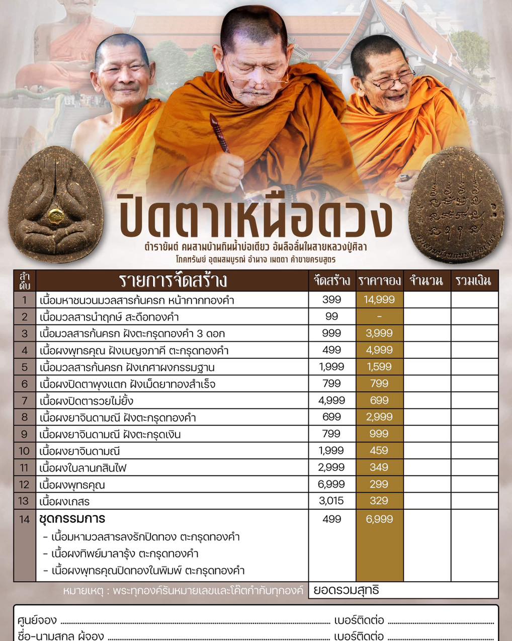 เปิดจอง พระปิดตาเหนือดวง เจ้าสัวเหนือดวง หลวงปู่ศิลา