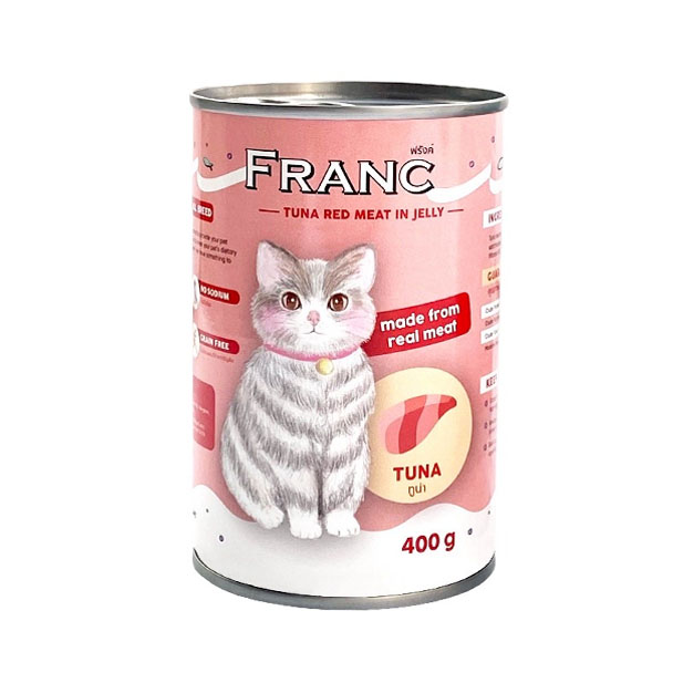 Franc FC01 อาหารเปียกแมว ทูน่าเนื้อแดง 400 กรัม