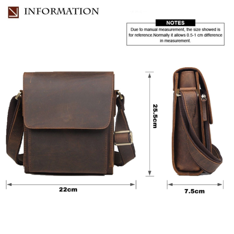 For You Leather LB37 กระเป๋าสะพายข้าง ผู้ชาย หนังแท้ นูบัค ขนาดพกพา LB37