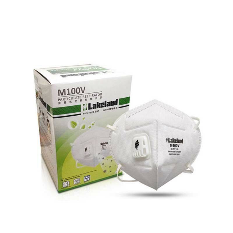 หน้ากากกันฝุ่น KN95 FFP1 แบบมีวาล์ว Lakeland รุ่น M100-V (25 ชิ้น/กล่อง)