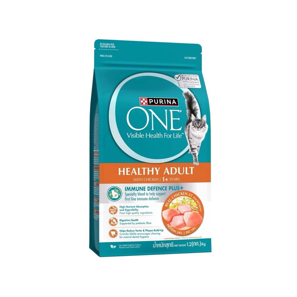 Purina One Healthy Adult พร้อมไก่ 1.2 Kg.