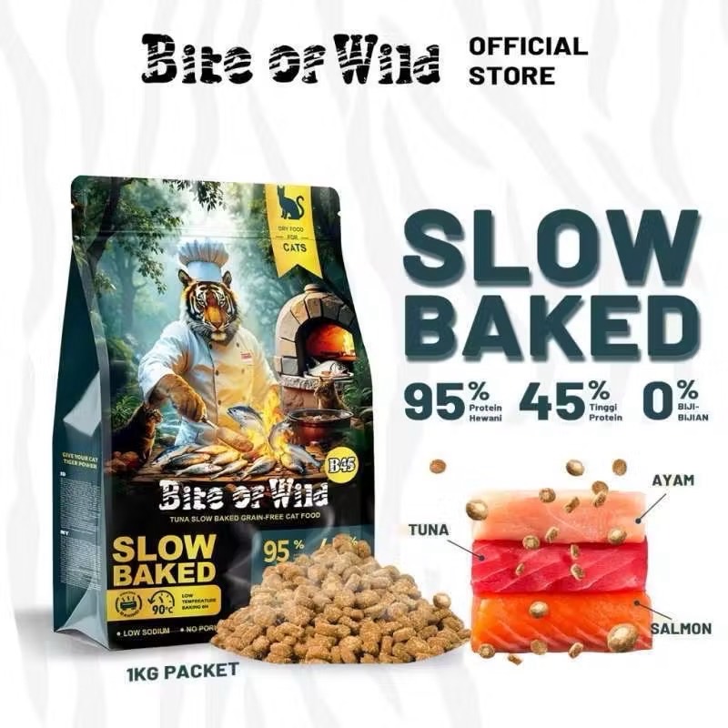 Bite of Wild Grain Free B45 โปรตีน 42% สูตรปลาทูน่า 1 Kg