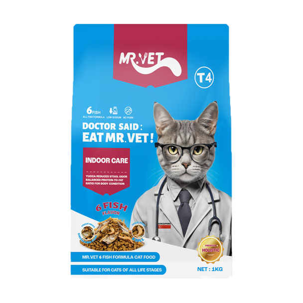 Mr.Vet Indoor Care ปลาทูน่าและและปลา 6 ชนิด 1 กิโลกรัม T4