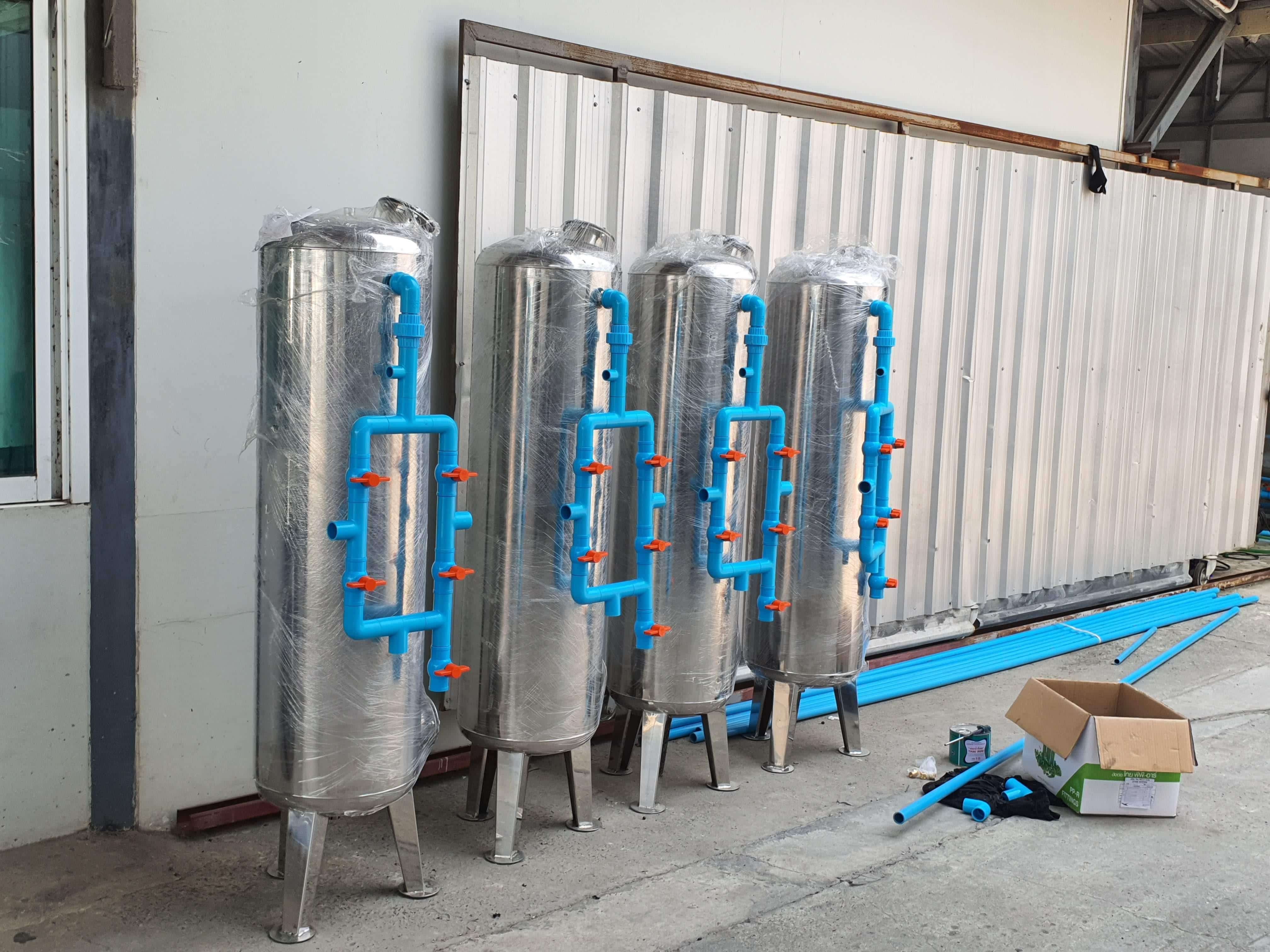 ถังกรองสแตนเลส 24 นิ้ว สูง150 ซม หนา 3 มม