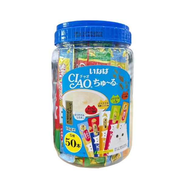 Ciao TSC-13T แมวเลียรวมรส รสซีฟู้ด แพค 50 ชิ้น