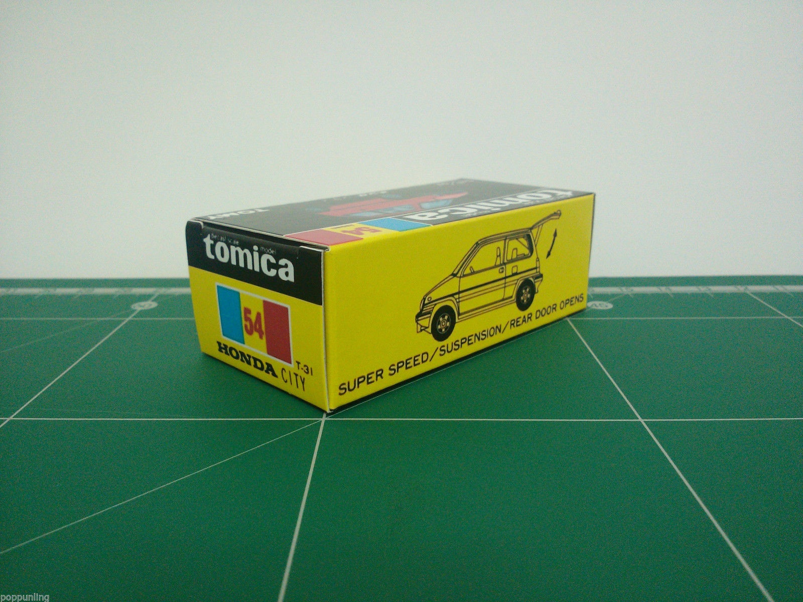 กล่องพิมพ์ Reproduction Box สำหรับ Tomica Black Box No.54 Honda City (กล่องเปล่า, ไม่มีรถ)