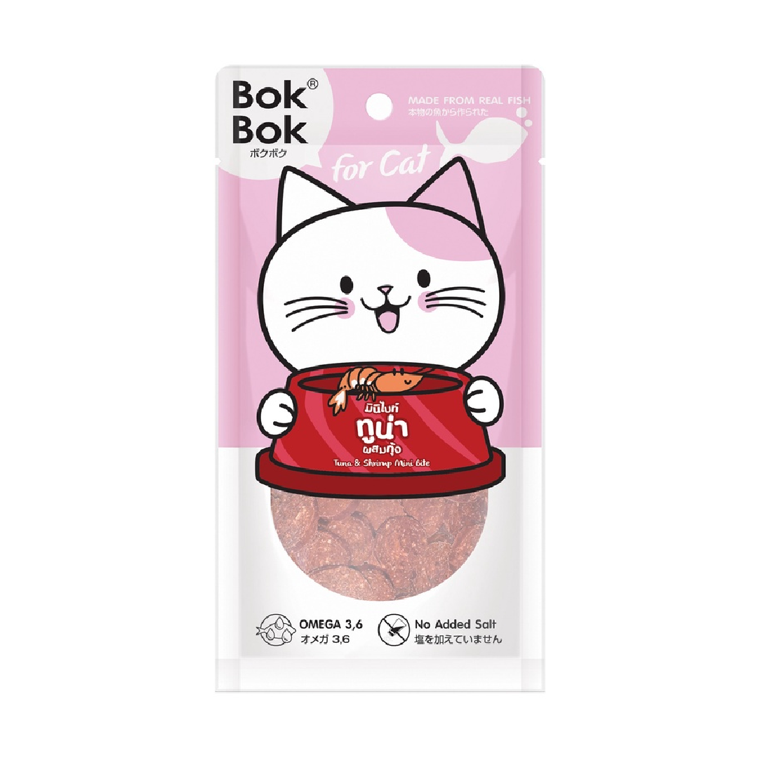 BOK BOK Mini Bite ทูน่าผสมกุ้ง 25 กรัม