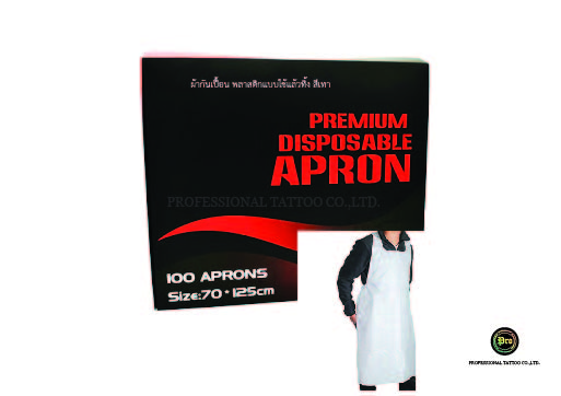 Professional Tattoo ผ้ากันเปื้อน พลาสติกแบบใช้แล้วทิ้ง Premium Disposable Apron สีเทา