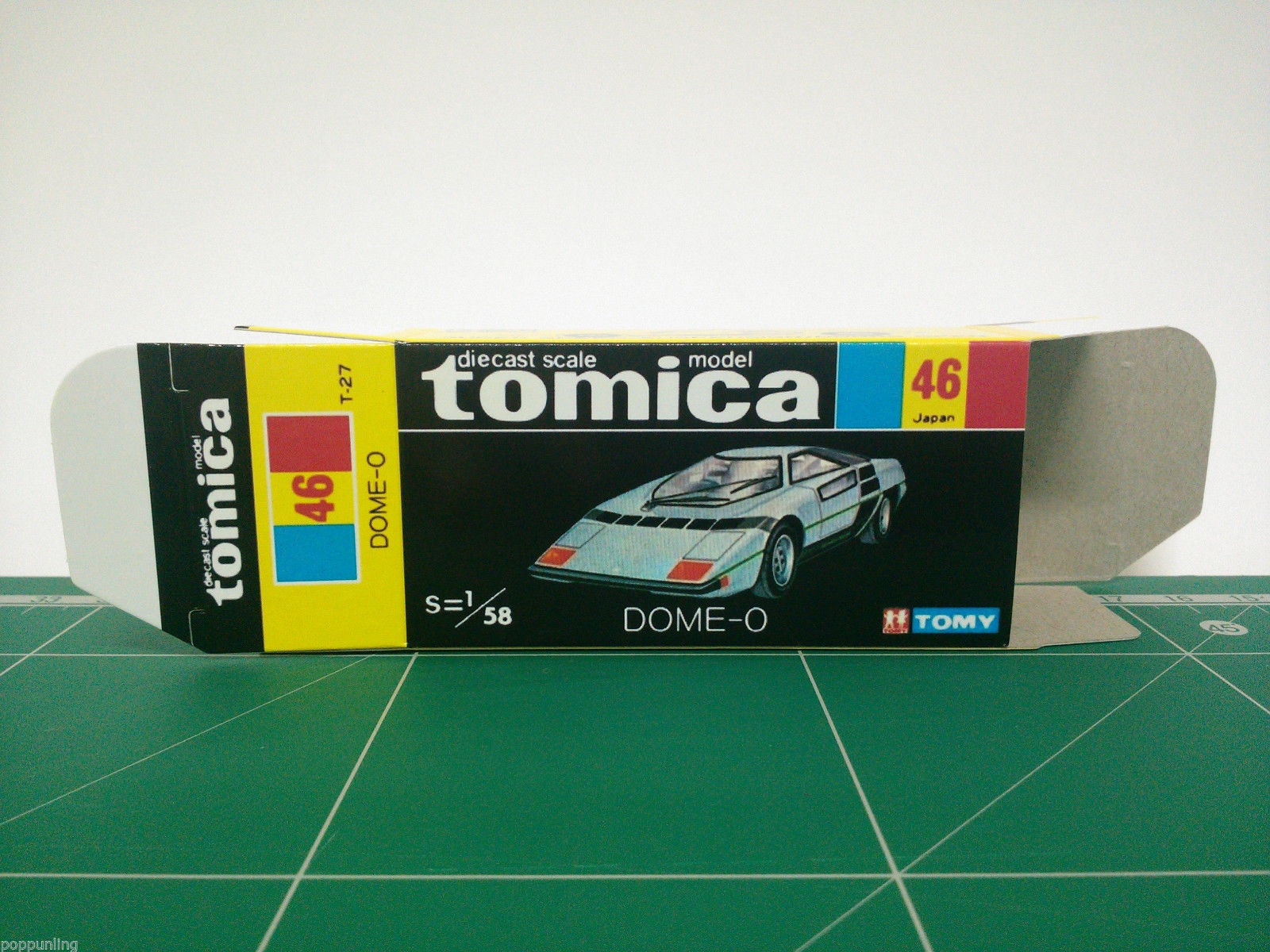 กล่องพิมพ์ Reproduction Box สำหรับ Tomica Black Box No.46 DOME-0 (กล่องเปล่า, ไม่มีรถ)