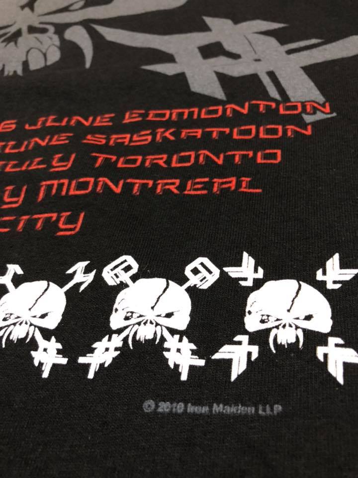 เสื้อวง Iron Maiden The Final Frontier Canada Tour ปี 2010 เสื้อทัวร์หน้างาน Size L