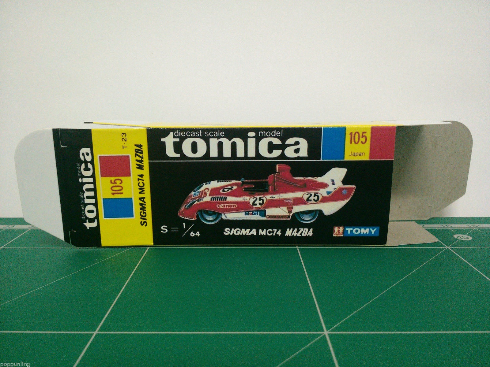 กล่องพิมพ์ Reproduction Box สำหรับ Tomica Black Box No.105 Mazda Zigma MC74 (กล่องเปล่า, ไม่มีรถ)