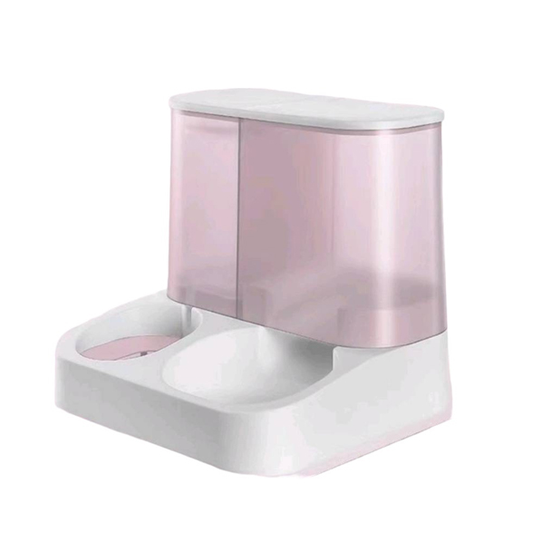 Kuma PT04-RAF-PK ที่ให้อาหารและน้ำอัตโนมัติ 2in1 สีชมพู