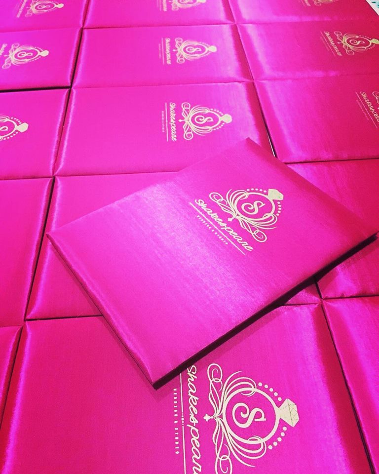 ปกทะเบียนสมรส ( ผ้าไหมเทียมสีชมพู)