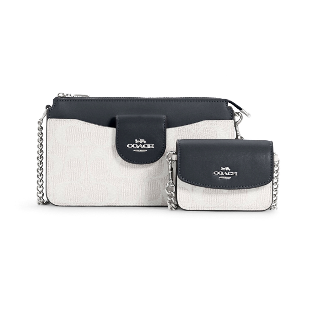 COACH C4215 POPPY CROSSBODY IN COLORBLOCK SIGNATURE CANVAS (SVSPY) [C4215SVSPY]
