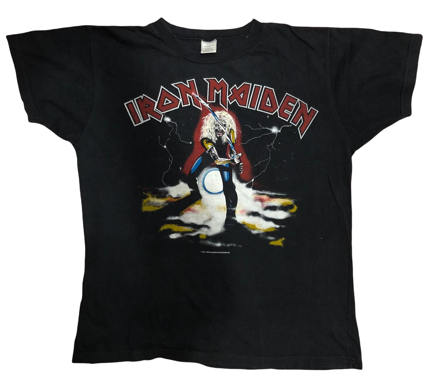 เสื้อวง Iron Maiden Maiden Japan ปี 1990 Size L ลิขสิทธิ์แท้ 100%