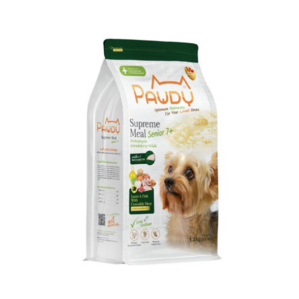 Pawdy สุนัขแก่ แกะและปลาผสมเนื้อจรเข้ 1.2 Kg
