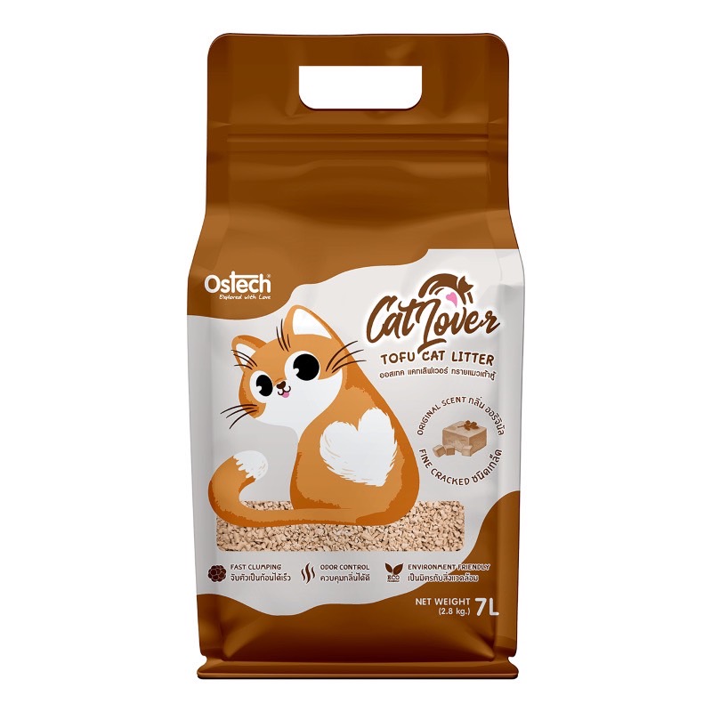 OT Cat Lover ทรายเกล็ดเต้าหู้ กลิ่นออริจินอล 7 ลิตร 2.8 Kg