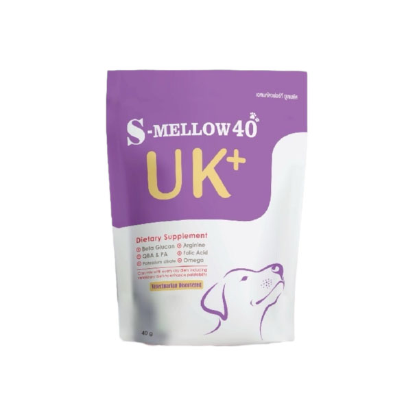 S-Mellow40 UK+ เอสเมลโลวฟอร์ที ยูเคพลัส(สำหรับสุนัข) 40g.