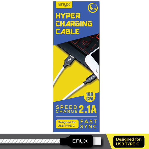 สายชาร์จหนัง ENYX Fast Charge 2.1A Type C