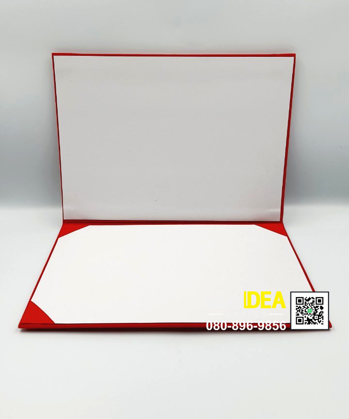 ปกผ้าสักหลาด ใส่ใบประกาศ ขนาด A4