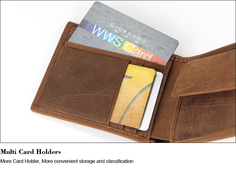 For You Leather WL02 กระเป๋าสตางค์ผู้ชาย หนังแท้ นูบัค ใบเล็ก บางเบา (น้ำตาล) WL02