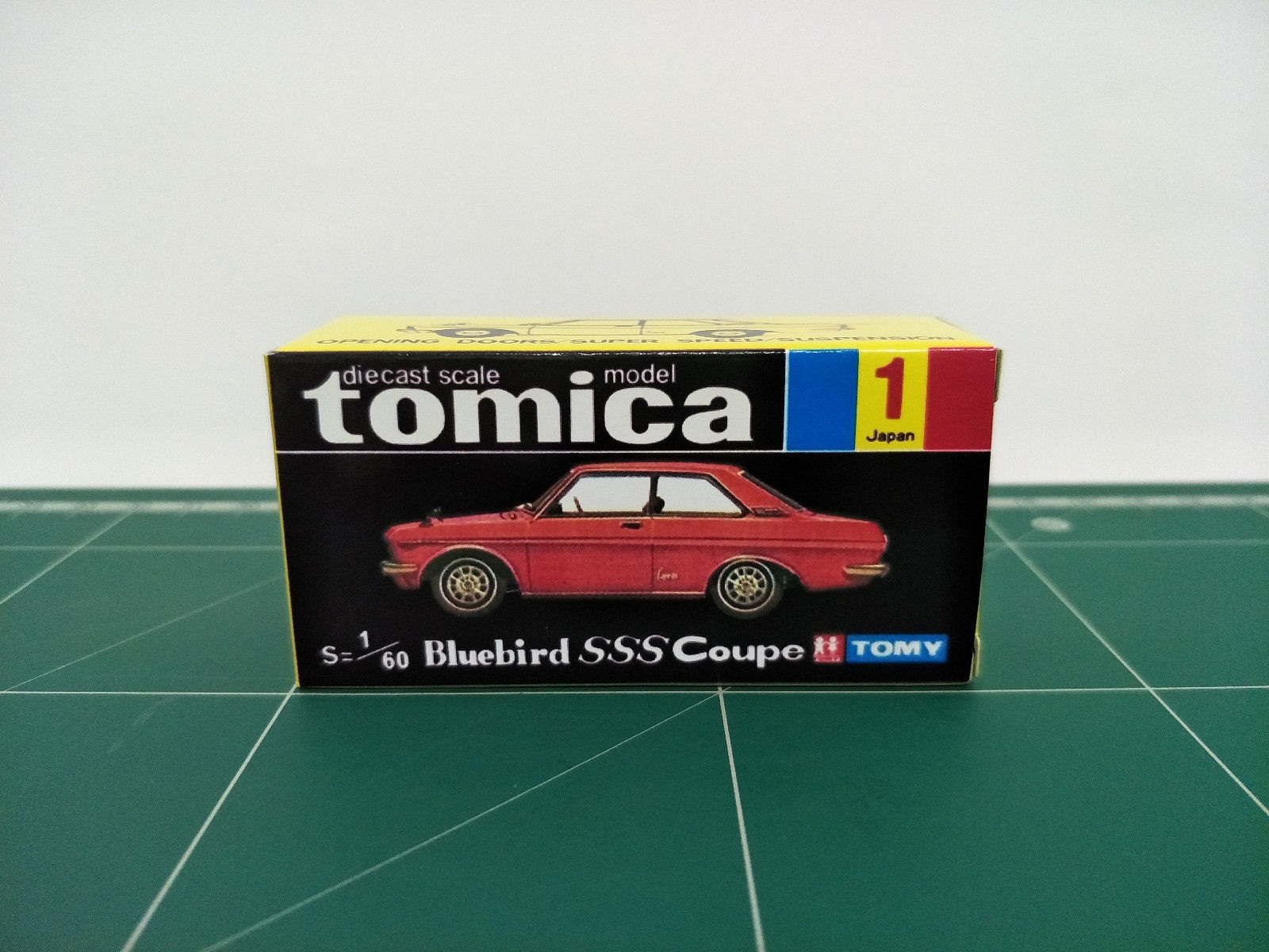 กล่องพิมพ์ Reproduction Box สำหรับ Tomica Black Box No.1 Nissan Bluebird SSS Coupe (กล่องเปล่า, ไม่มีรถ)
