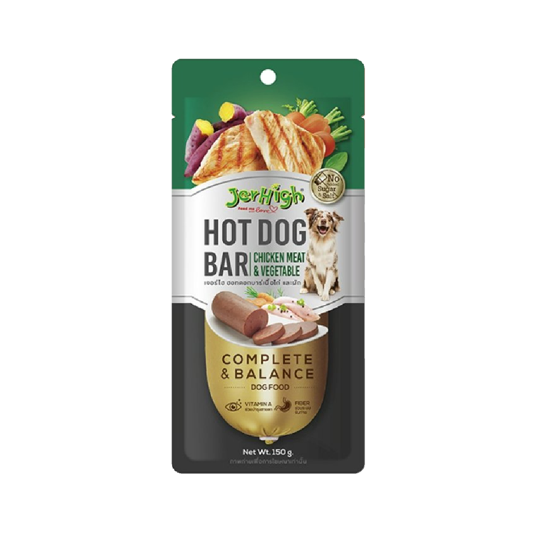 Jerhigh Hotdog Chic / Veg ไก่ผัก 150 g.