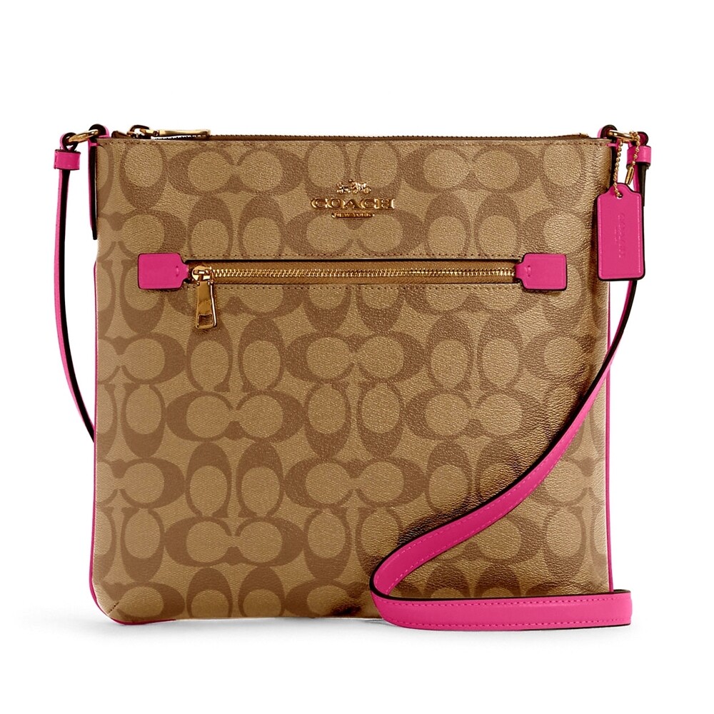 กระเป๋าสะพายข้าง COACH C1554ROWAN FILE BAG IN SIGNATURE CANVAS (IMTVY) [C1554IMTVY-MA]