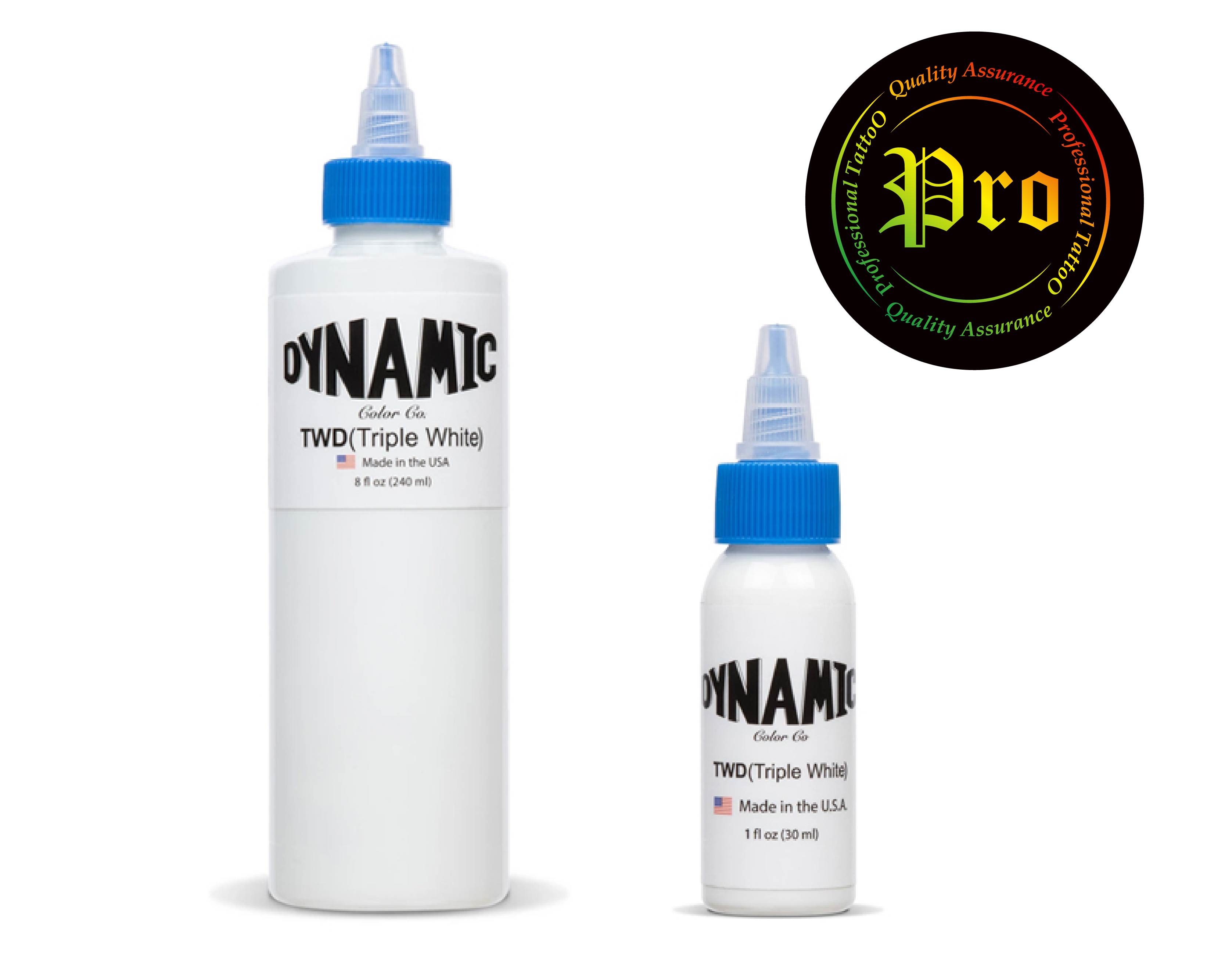 DYNAMIC DYNAMIC Color INK 8oz , 1oz หมึกสักไดนามิค ขนาด 8 ออนซ์ และ ขนาด 1 ออนซ์ TRIPLE BLACK ,Black , White 8oz , 1oz