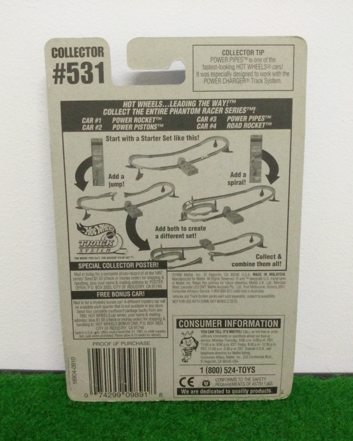Hot Wheels Power Pipes; Phantom Racer Series #3 of 4