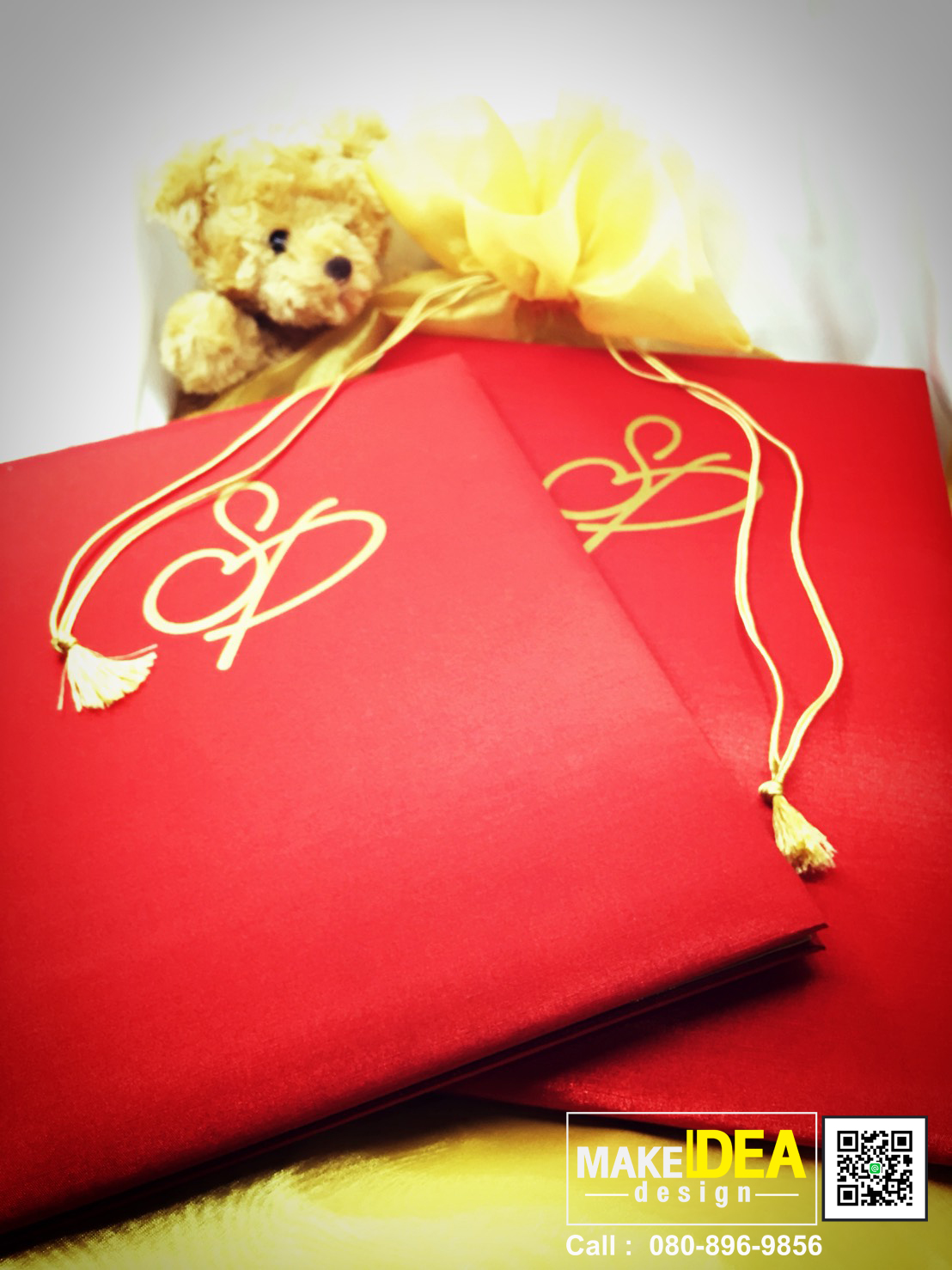 ปกทะเบียนสมรส ( ผ้าไหมเทียมสีแดง)