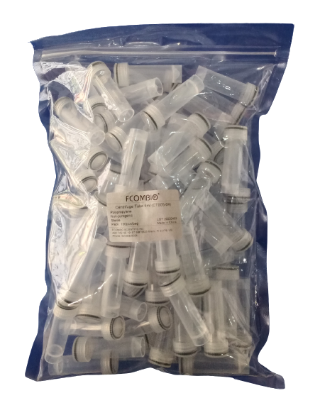 หลอดเซ็นติฟิวส์พลาสติก 5ml Sterile, Centrifuge Tube 5ml, Self Standing "FCOMBIO" (100 หลอด)
