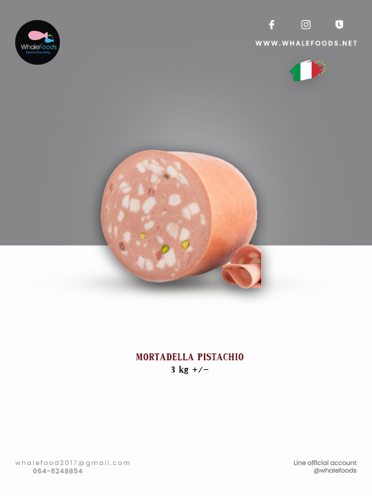 MORTADELLA PISTACHIO 3kg.+/-