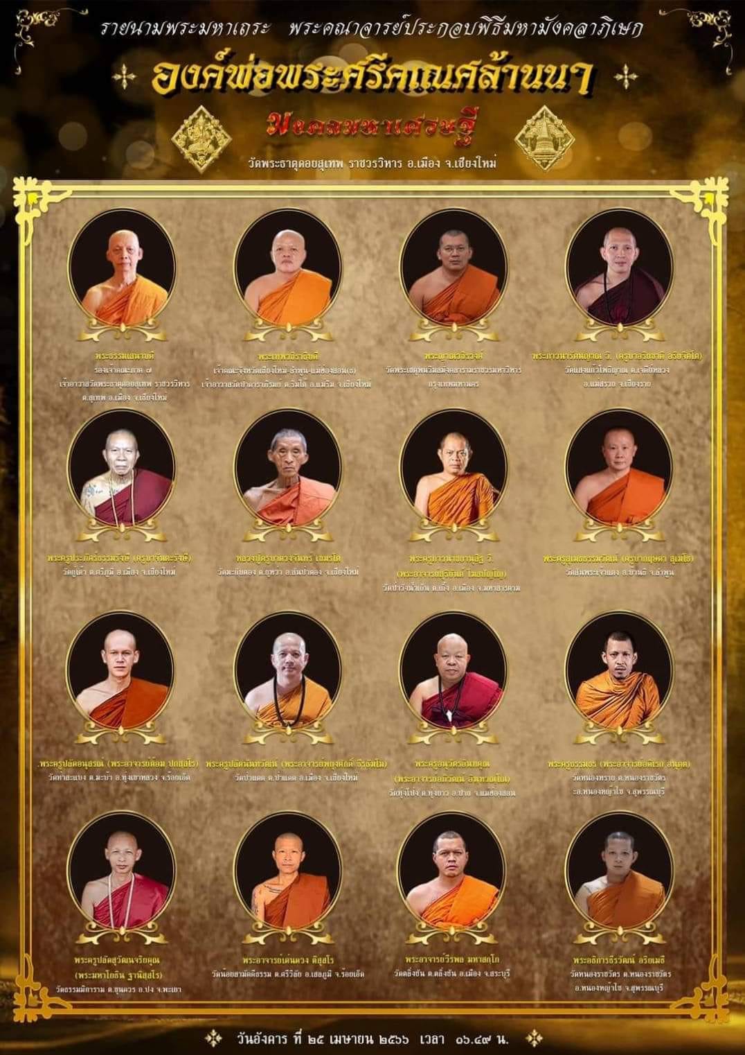 องค์พ่อพระศรีคเณศล้านนา รุ่น มงคลมหาเศรษฐี(พร้อมส่ง)