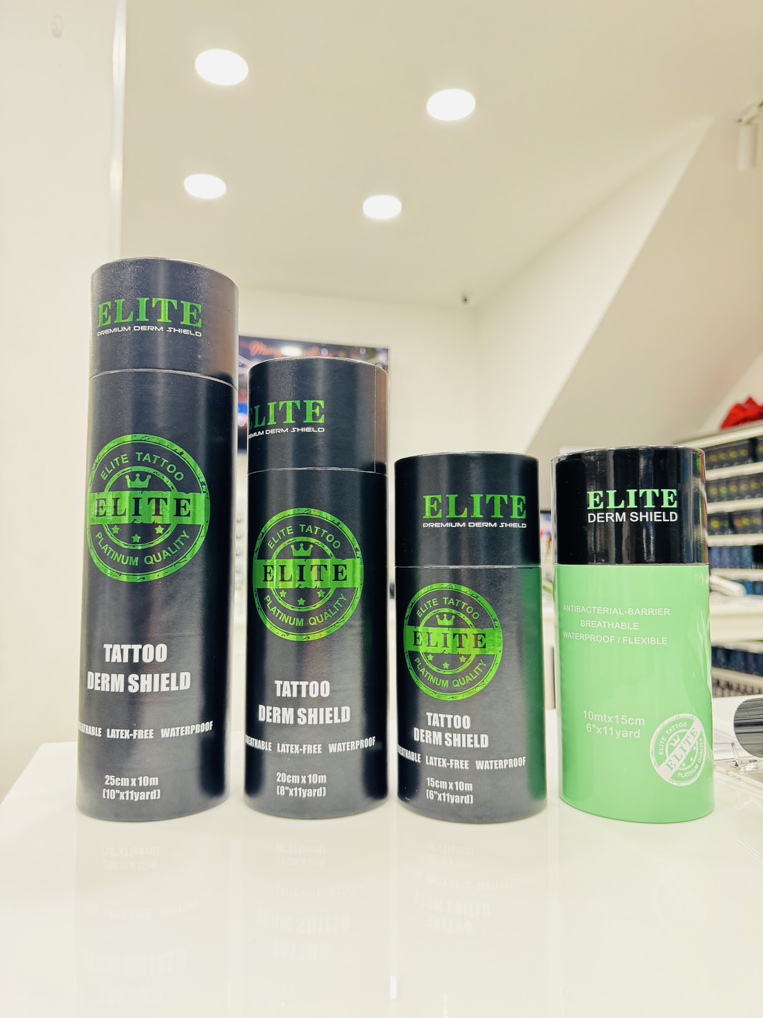 ELITE Premium Derm Shield ฟิล์มแลปหลังสัก Elite Premium ELITE Premium Derm Shield ฟิล์มแลปหลังสัก Elite Premium กล่องดำ