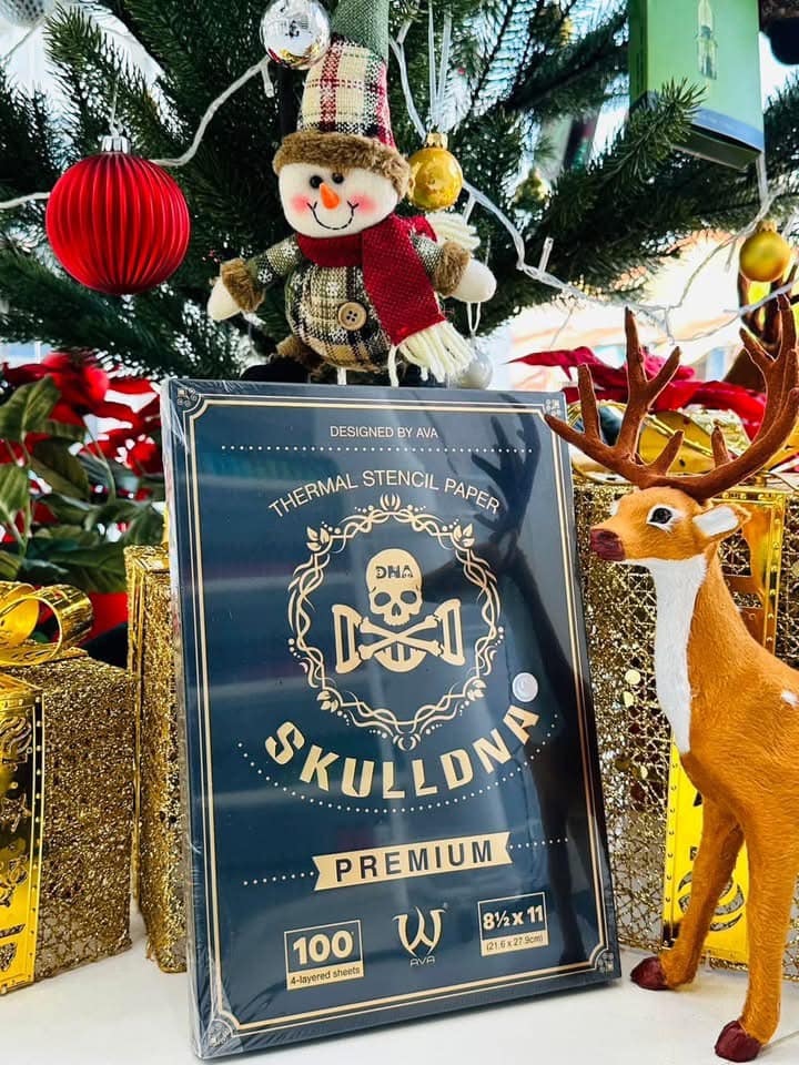 กระดาษลอกลาย SKULL THERMAL TRANSFER PAPER กระดาษลอกลายฟิล์ม SKULLDNA Premium Thermal Stencil Paper