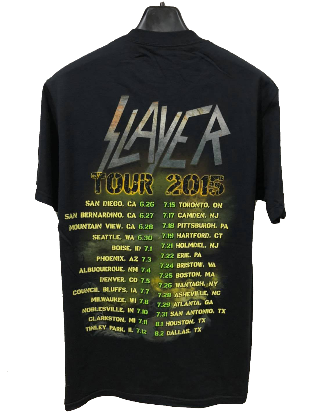 เสื้อวง Slayer Usa Tour ปี 2015 Size M เสื้อทัวร์หน้างาน สินค้าลิขสิทธิ์แท้ 100%